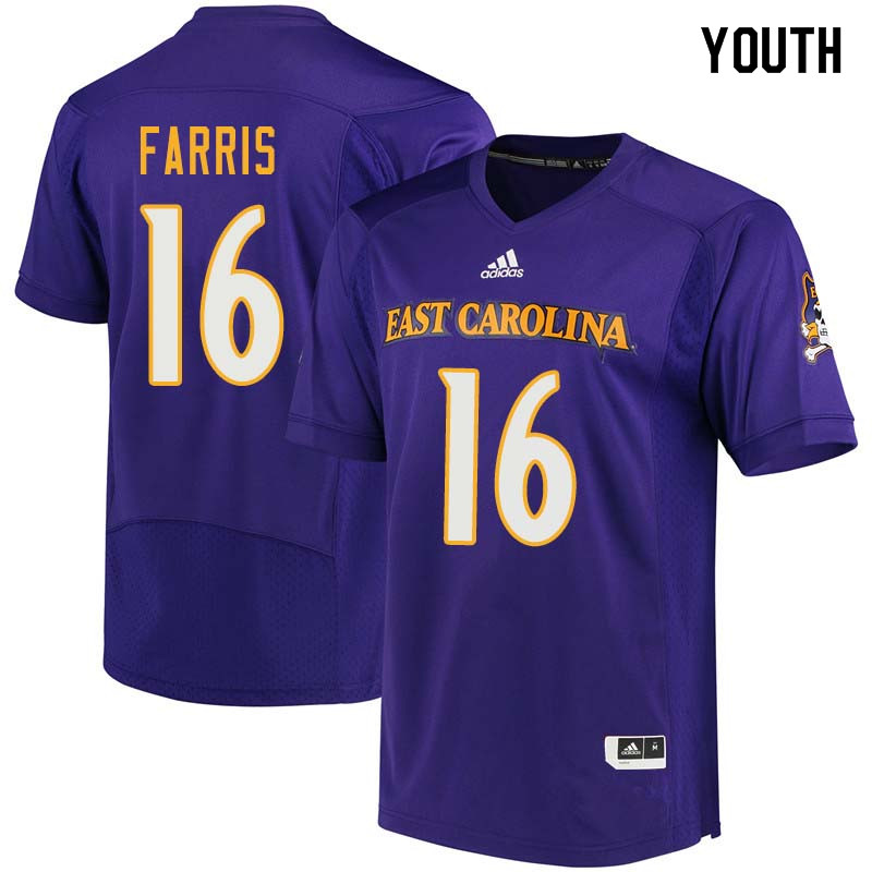 Youth #16 Robert Farris East Carolina Pirates College Football Jerseys Sale-Purple Youth #16 Robert Farris East Carolina Pirates College Football Jerseys Sale-Purple